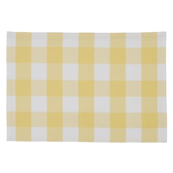 Wicklow Check Backed Placemat Yellow