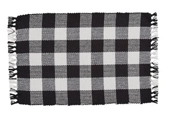 Wicklow Check Placemat Yarn Black/Cream