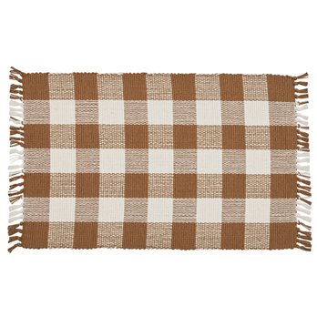 Wicklow Yarn Placemat - Brown And Cream