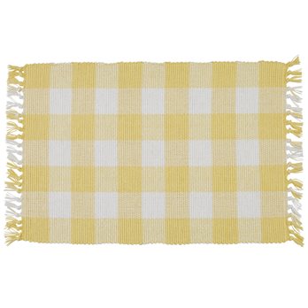 Wicklow Check Yarn Placemat Yellow