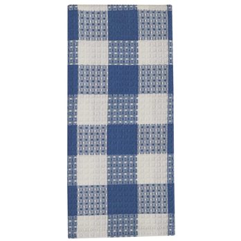 Wicklow Check Waffle Dishtowel - China Blue