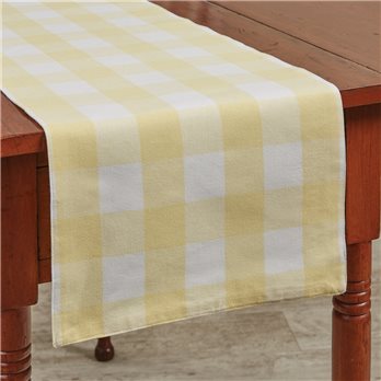 Wicklow Check Backed Table Runner 13X36 Yellow