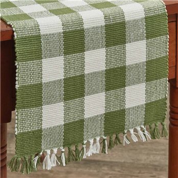 Wicklow Check Table Runner 13X36 Sage