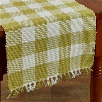 Wicklow Table Runner -Yarn 13X36 Aloe