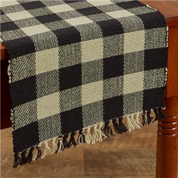 Wicklow Table Runner -Yarn 13X36 Black