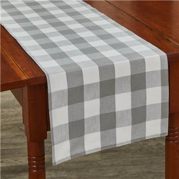 Wicklow Check Backed Table Runner 13X54 - Dove