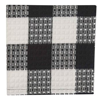 Wicklow Check Dishcloth - Black/Cream