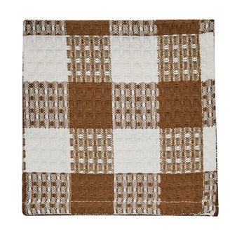 Wicklow Dishcloth - Brown And Cream