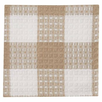 Wicklow Check Dishcloth - Natural