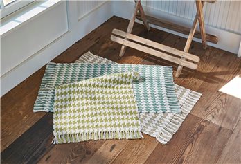 Houndstooth Ctn Rug 24X42 Aloe