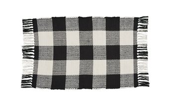 Wicklow Check Rag Rug 2X3 Black/Cream