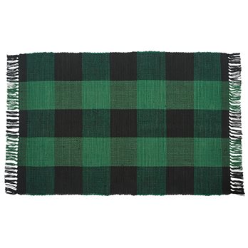 Wicklow Check Rag Rug 3X5 Forest