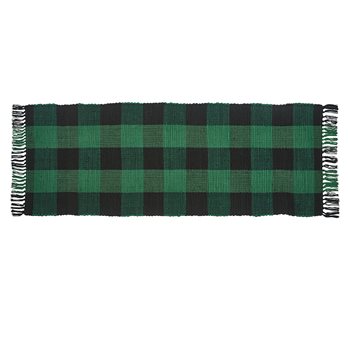 Wicklow Check Rag Rug Runner 2X6 Forest