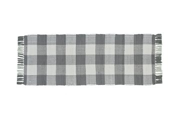 Wicklow Check Rag Rug Runner 2X6 Dove