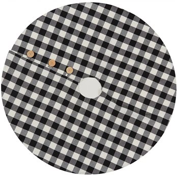 Wicklow Check Tree Skirt 52' Black/Cream