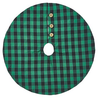 Wicklow Check Tree Skirt 52" Forest