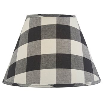 Wicklow Check Lampshade 12" - Black/Cream