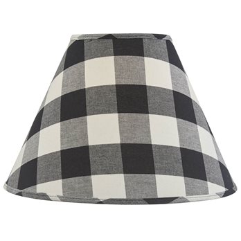 Wicklow Check Lampshade 14" - Black/Cream