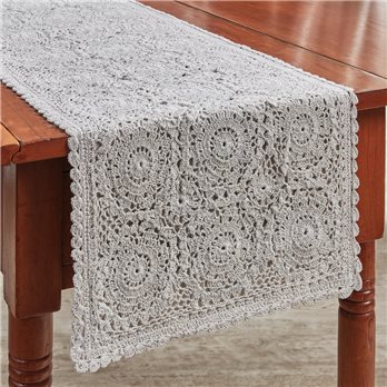 Lace Table Runner 13X36 Mist