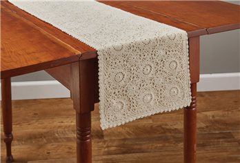 Lace Table Runner 13X54-Cream