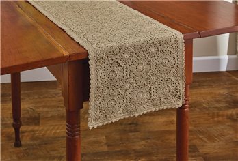 Lace Table Runner 13X54 Oatmeal