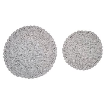 Lace Accent Mats Set Of 2 Mist