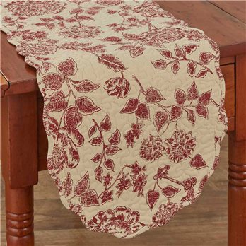 Rustic Floral Table Runner 13X54