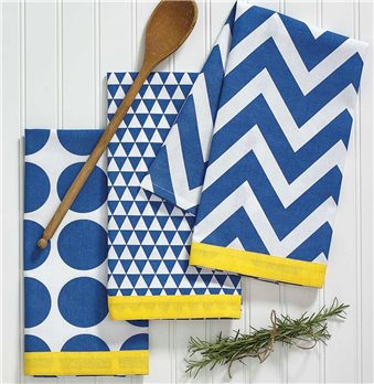 Kitchen Pop Dishtowel Set Blue