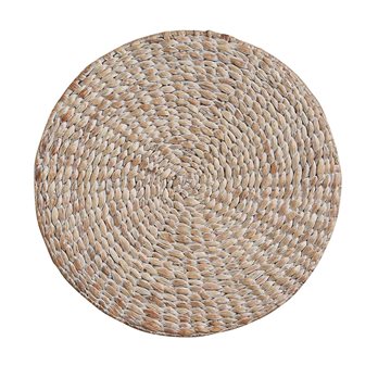 Braided Hyacinth Placemat Rd White