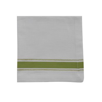 Zig Zag Stripe Napkin Leaf