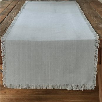 Fringed Table Runner 16X72 Blue Mist