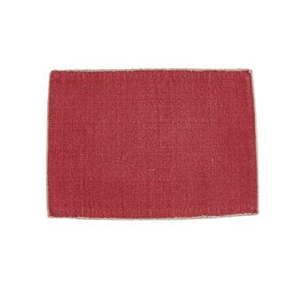 Frayed Edge Placemat Fuchsia