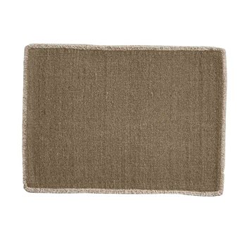 Frayed Edge Placemat Stone