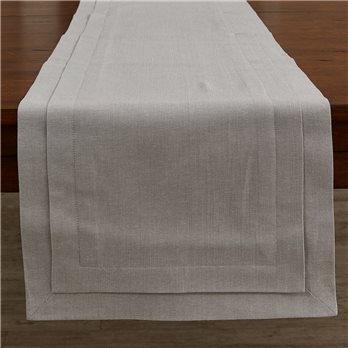 Tailored Table Runner 15X72 Sterling