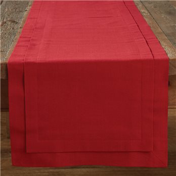 Tailored Table Runner 15X72 Red