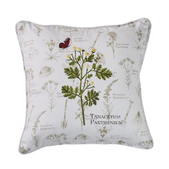 Feverfew Emb Pillow 16-Cover