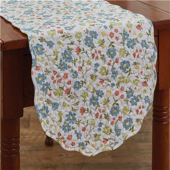 Bloom Print Quilted Table Runner 13X54