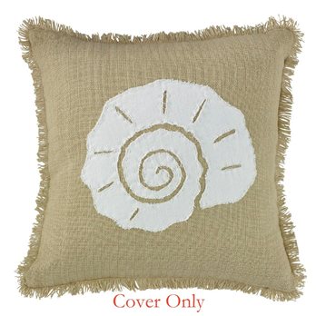 Shell Applique Pillow 18 Cover