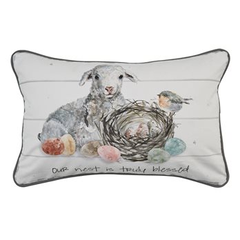 Our Nest Is Truly Blessed Pillow Cover 12X20