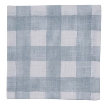 Buffalo Check Watercolor Napkin - Blue Mist