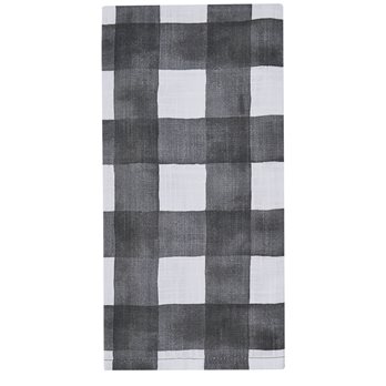 Buffalo Check Watercolor Dishtowel - Black