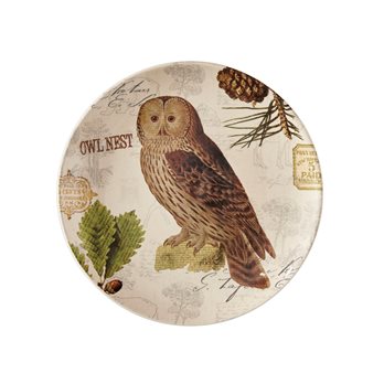 Wildlife Trail Salad Plate Owl