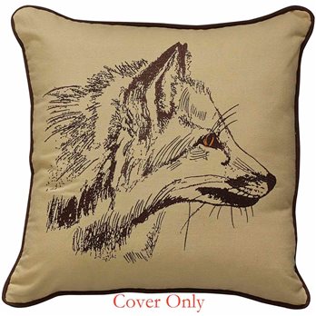 Fox Emb 20 Pillow Cover