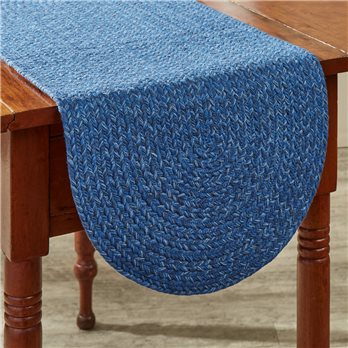 Spice Bin Braided Table Runner 15X36 - Blue Spice