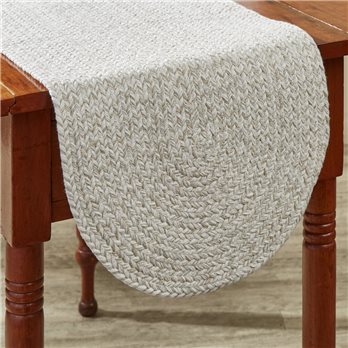 Spice Bin Braided Table Runner 15X36 - Sea Salt