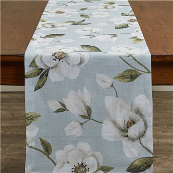 Magnolia Floral Table Runner 15X72