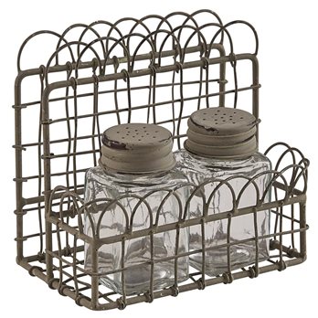 Zinc Wire Salt & Pepper Caddy