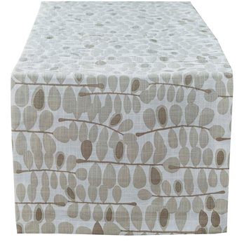 Marthas Garden Table Runner Stone 15X72