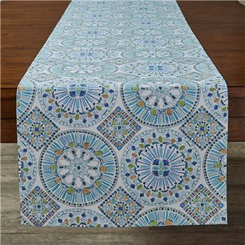 Mediterranean Oasis Table Runner 15X72