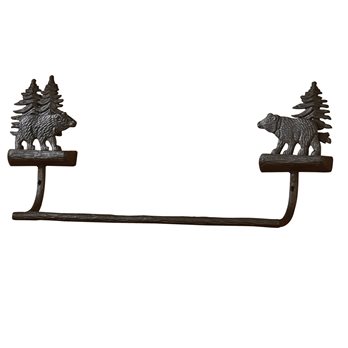 Cast Black Bear Towel Bar 16